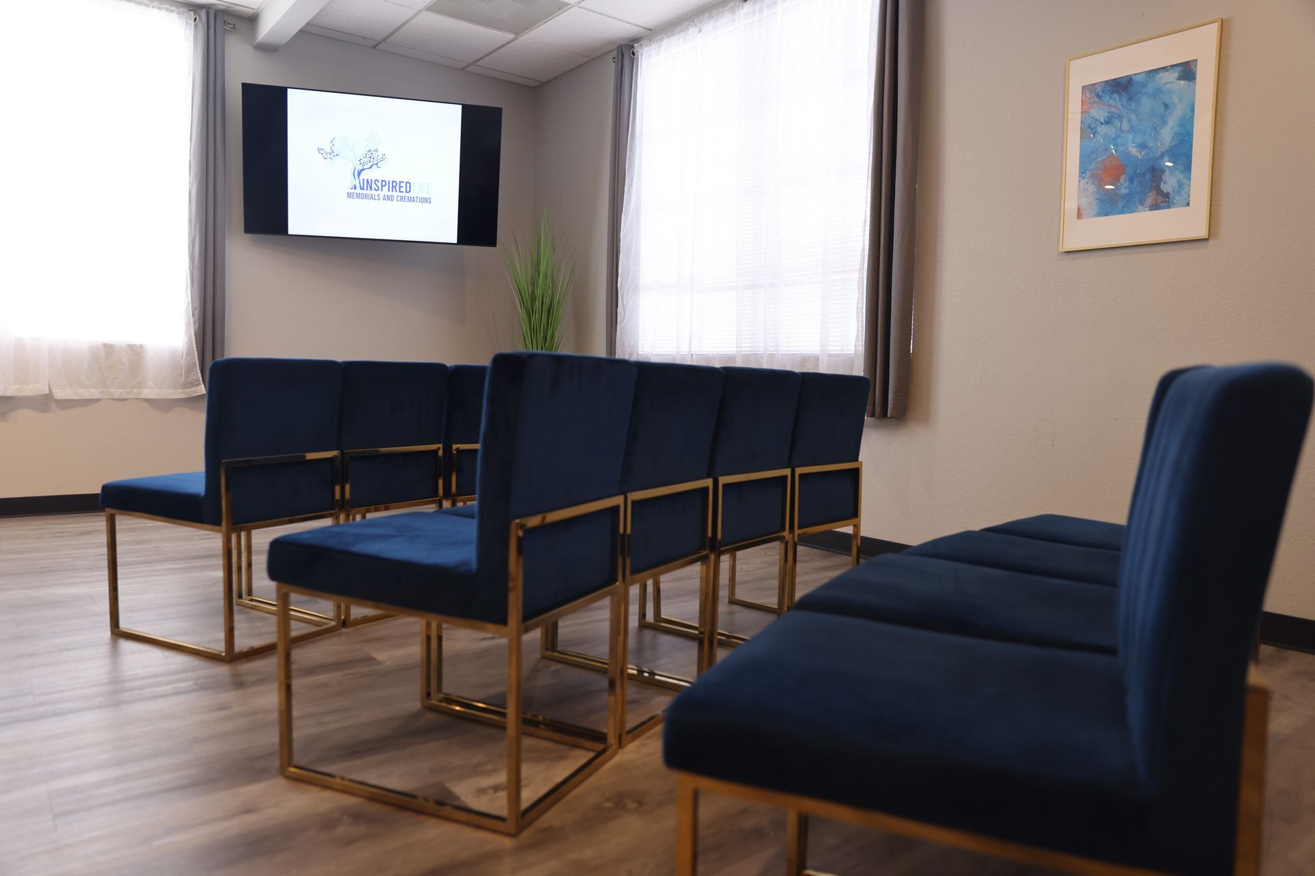 Comfortable seating inside the Inspired Life Memorials Summerlin funeral home