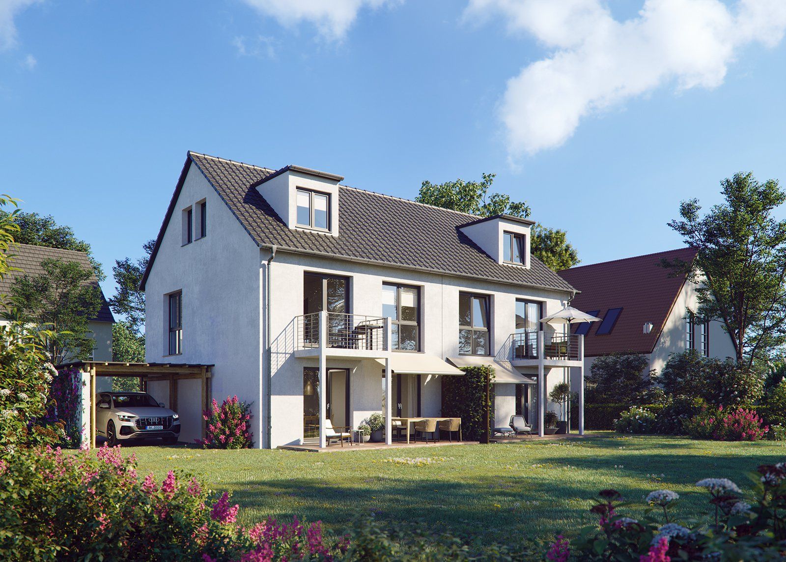 3D Architekturvisualisierung eines Wohnhauses
