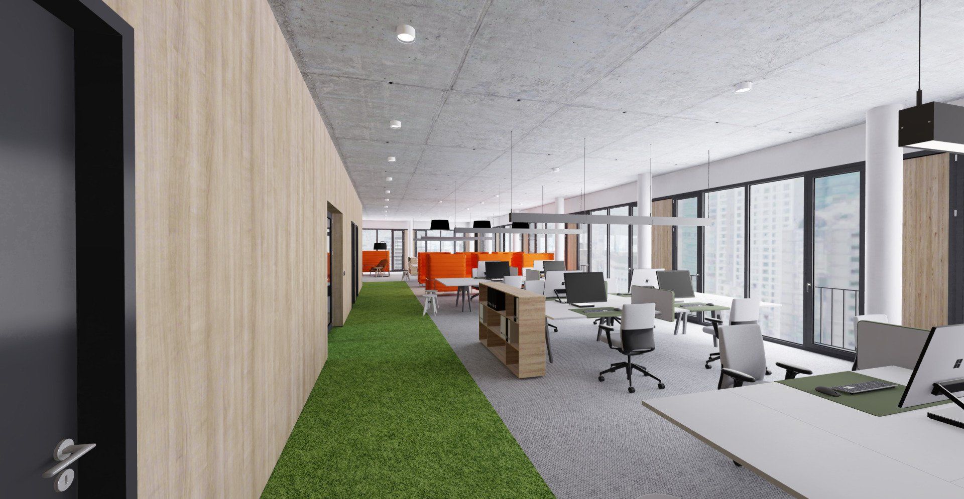 Virtueller Rundgang einer Bürofläche