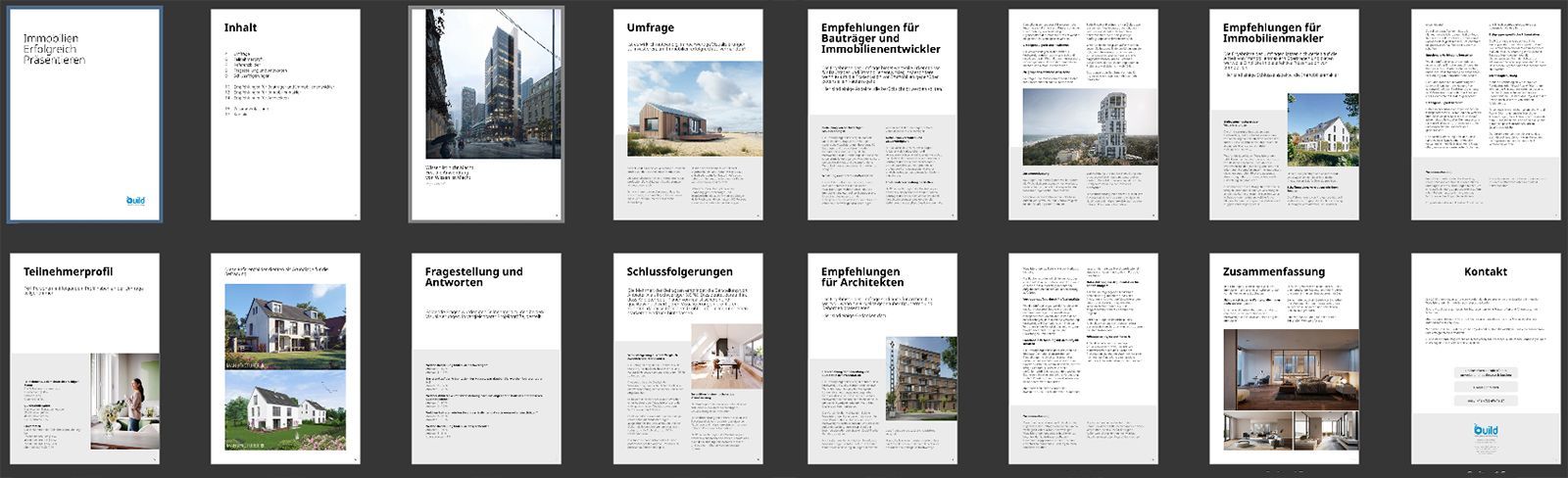 Übersicht Whitepaper mit Umfrage und wichtigen Schlüsselstrategien für ein erfolgreiches Immobilienmarketing