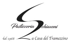 Logo for Pasticceria Chiavoni, “dal 1968,” with “a Casa del Tramezzino” in black script on white.