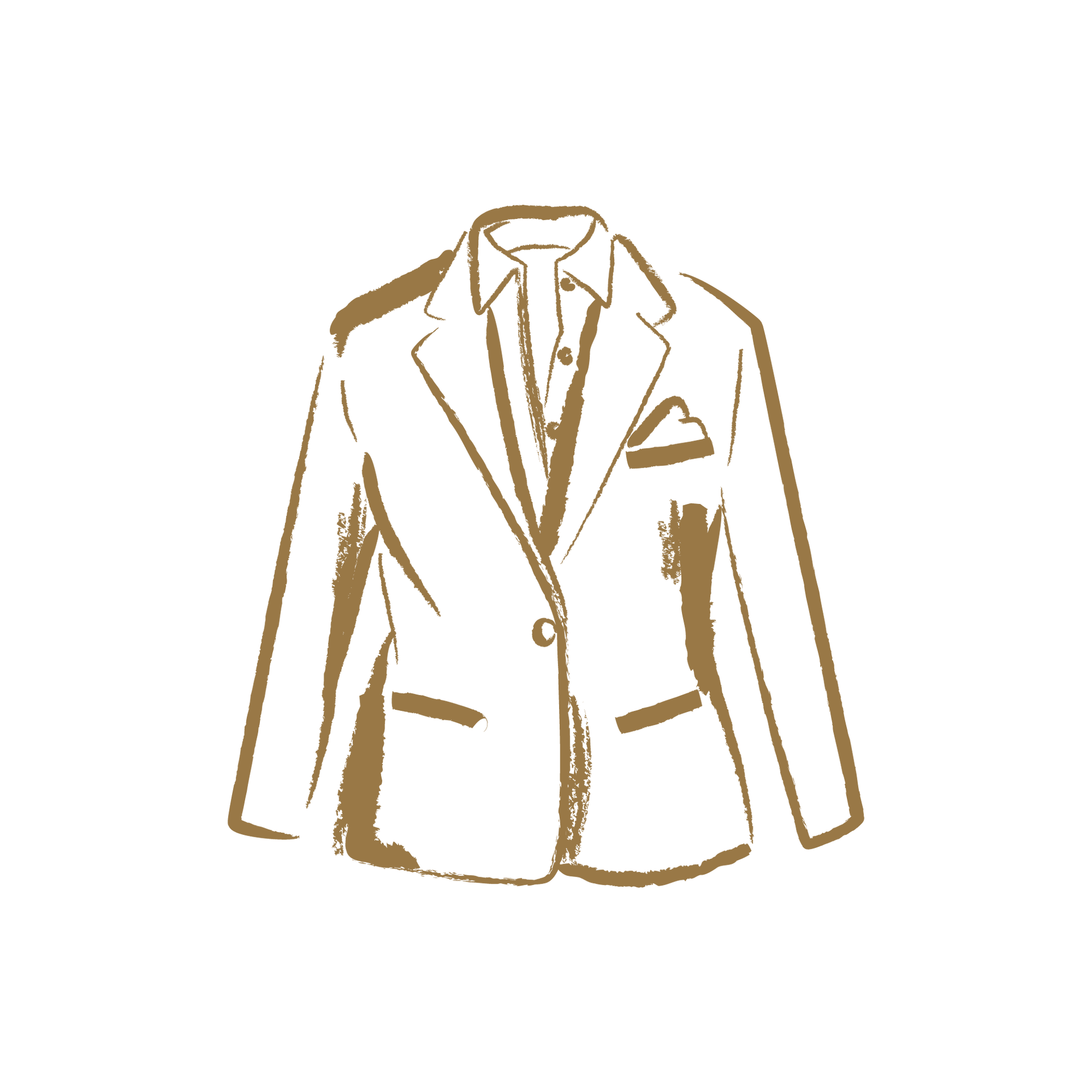 A sketch of a suit jacket