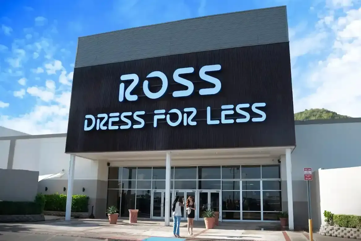 Blue Ross flag with Ross Dress For Less Logo