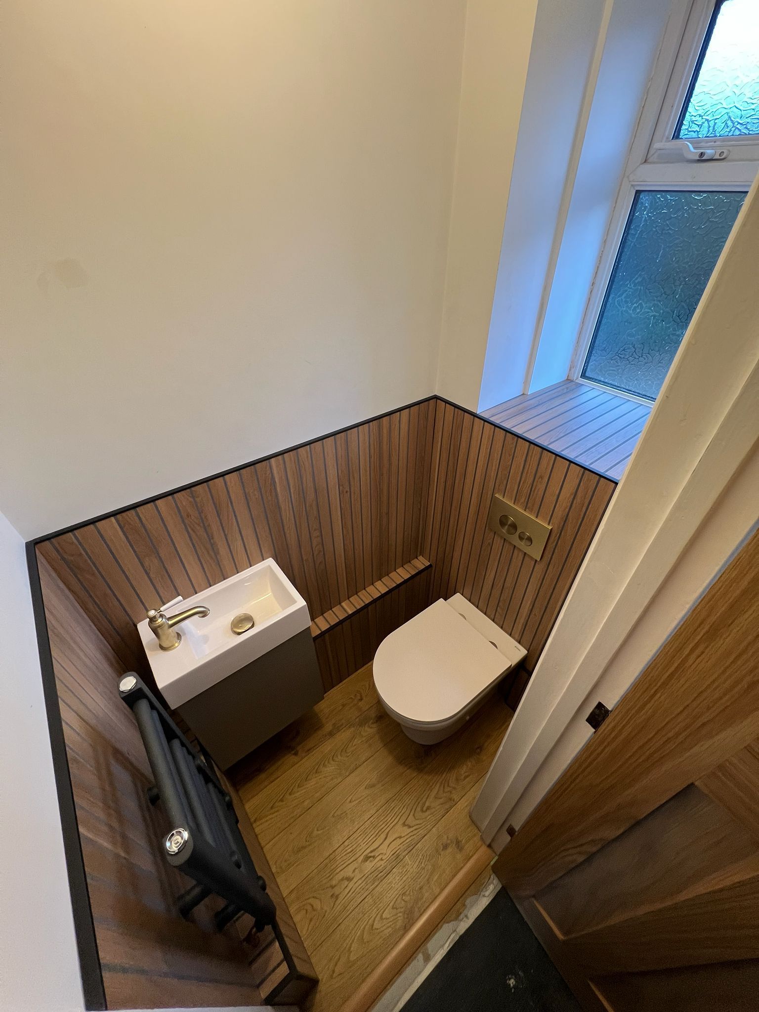 mordern downstairs loo renovation in reading