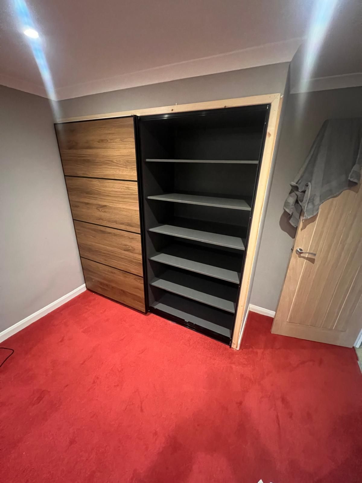 wood sliding door wardrobe installed in reading
