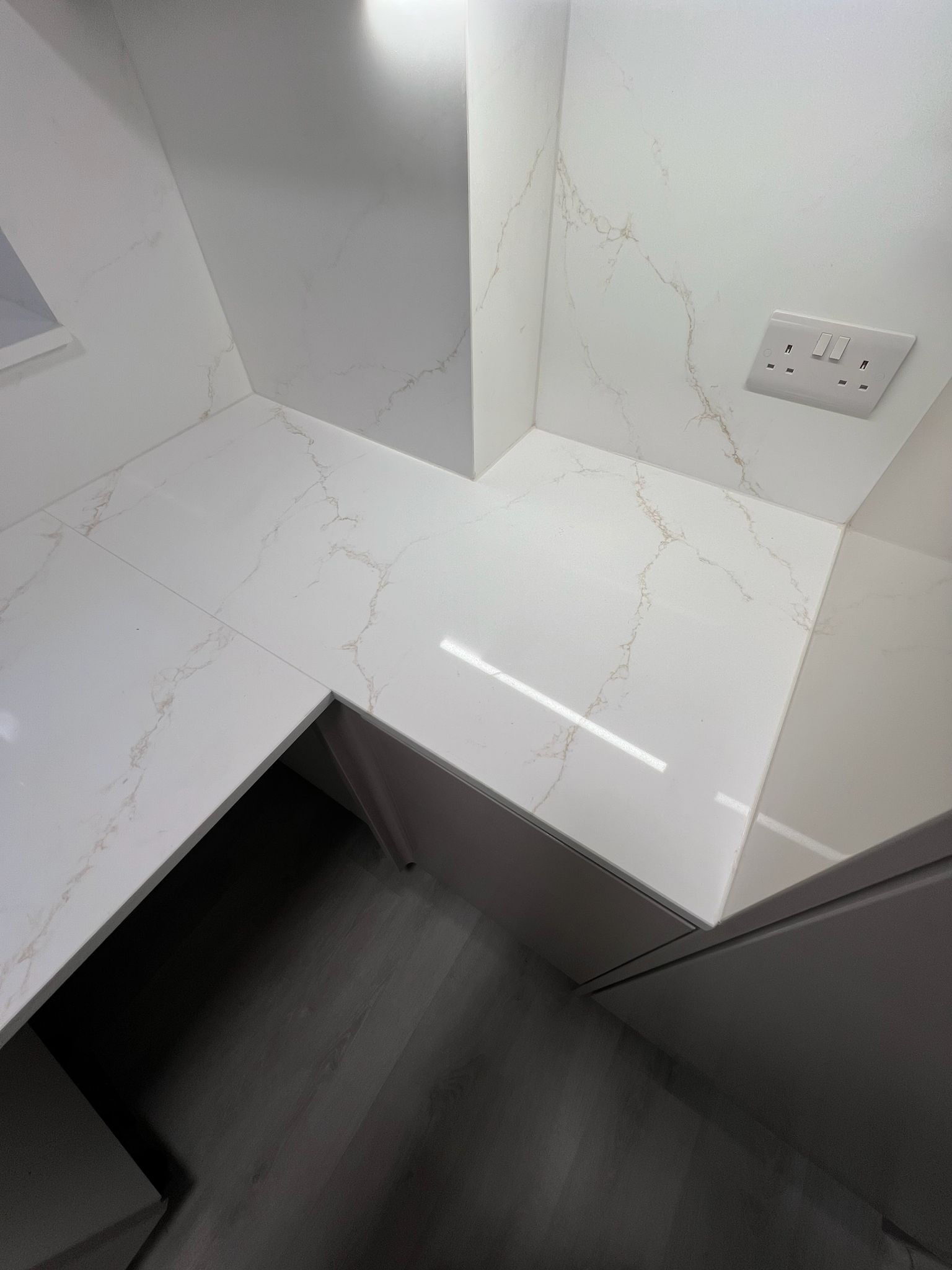 Quartz work surface installed in new kitchen in Reading