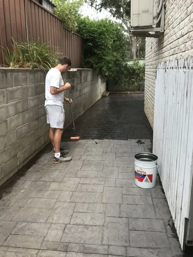 Man Using A Roller — Penrith, NSW — Bright Spots Painting & Decorating