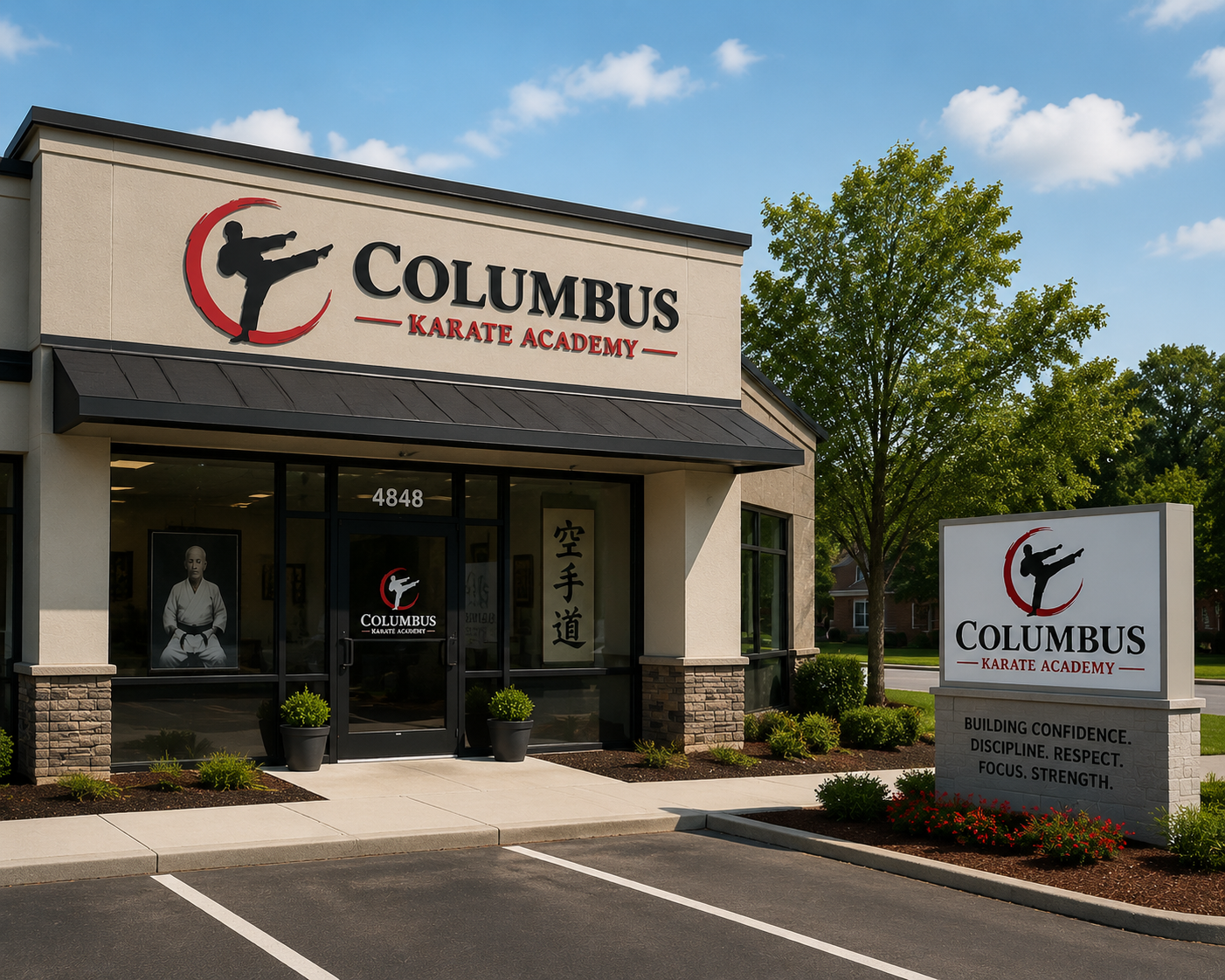 Columbus GA karate academy building exterior