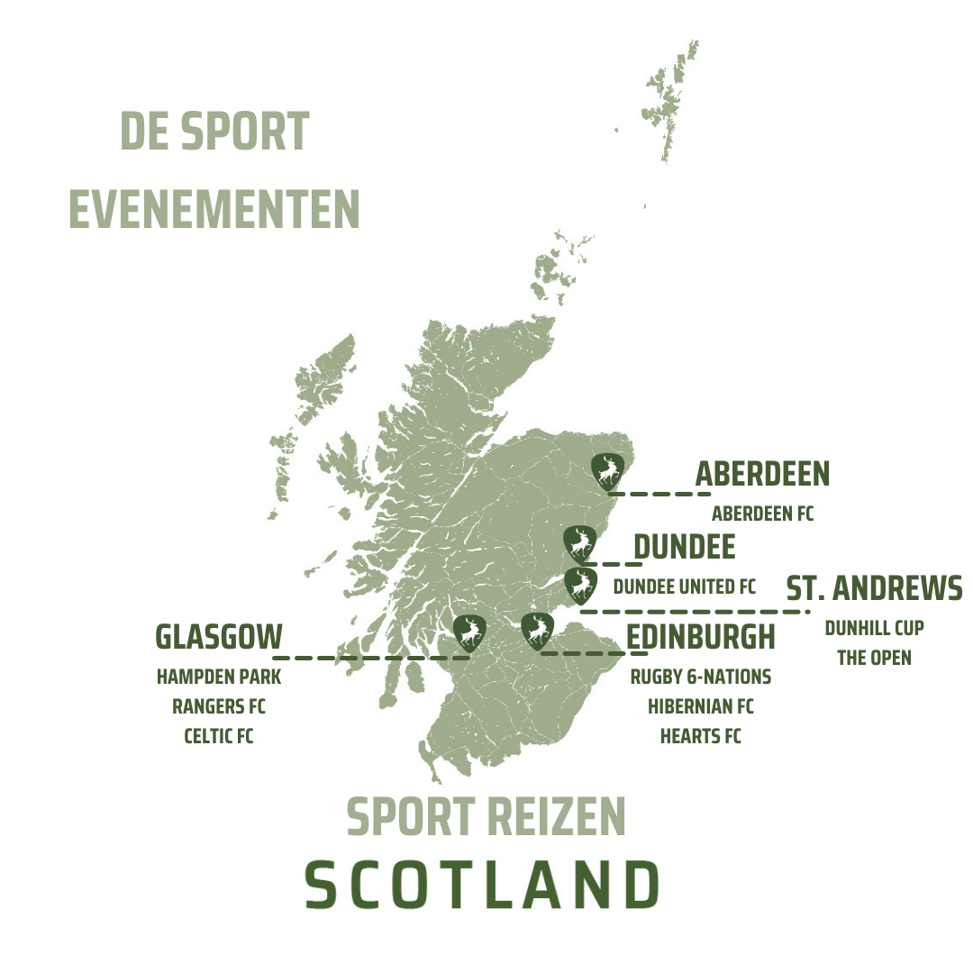 Welke sportwedstrijd wil jij bezoeken? Schotland kaart Sportwedstrijden tickets