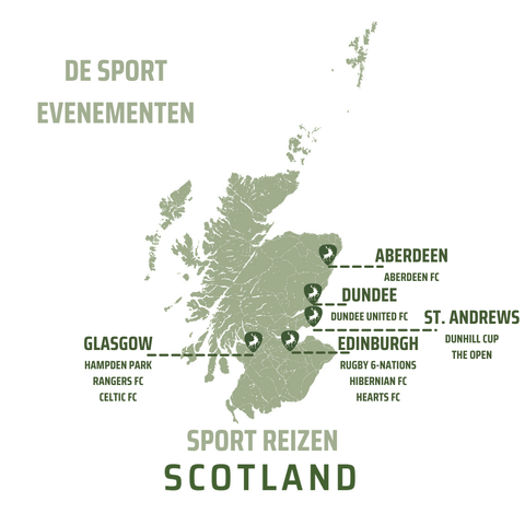 Welke sportwedstrijd wil jij bezoeken? Schotland kaart Sportwedstrijden tickets