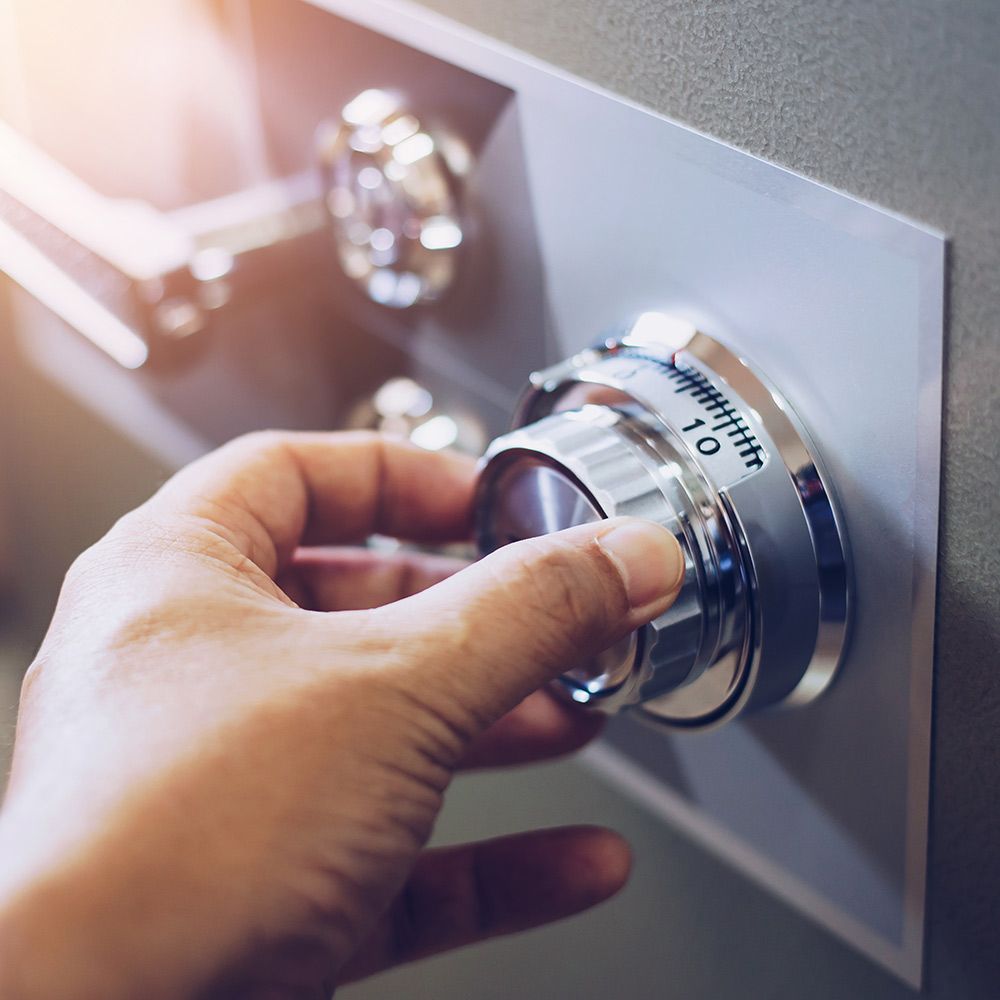 Person Opening Vault