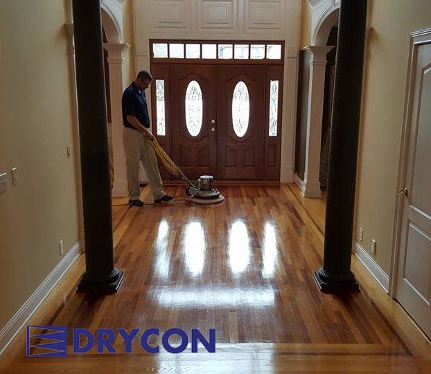 Cleaning hardwood flooring of the entrance — Murfreesboro, TN — Drycon of Middle Tennessee