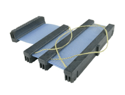 Gray IDE ribbon cable, connected to three black connectors.