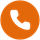 White phone handset icon on an orange circle