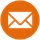 Orange circle with a white envelope icon indicating email or messaging notifications