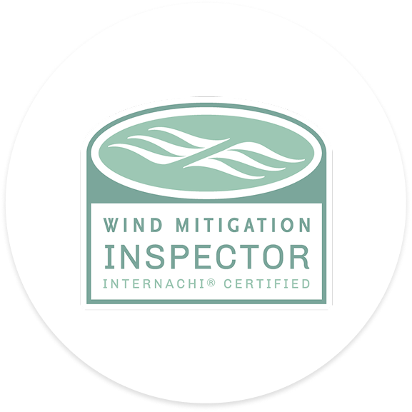 Insignia de certificación de inspector de mitigación de viento con ondas.