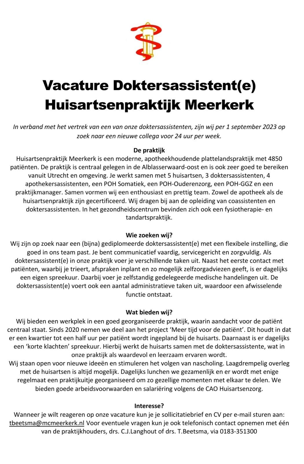 Huisartsenpraktijk C.J. Oele in Zaandam