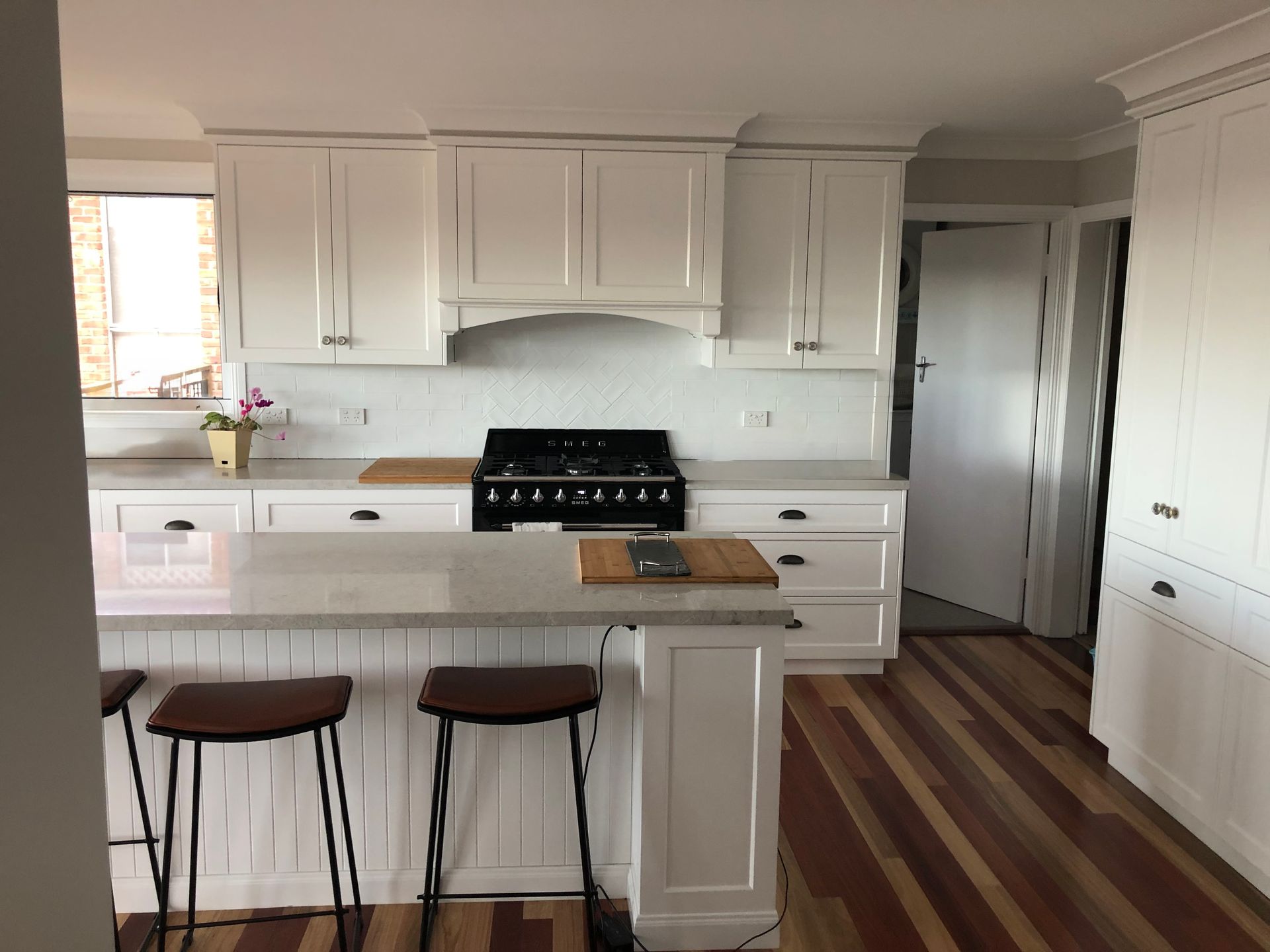 Kitchen Island with Stools — Hey Presto Kitchens & Renovations in Armidale, NSW