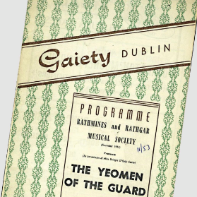 Gaiety dublin programme for the yeomen of the guard