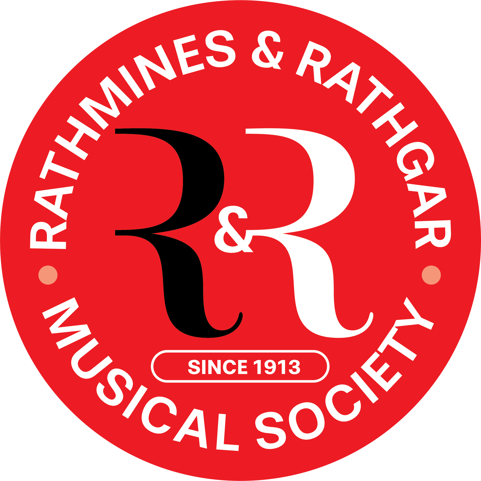 The logo for the rathmines & rathgar musical society