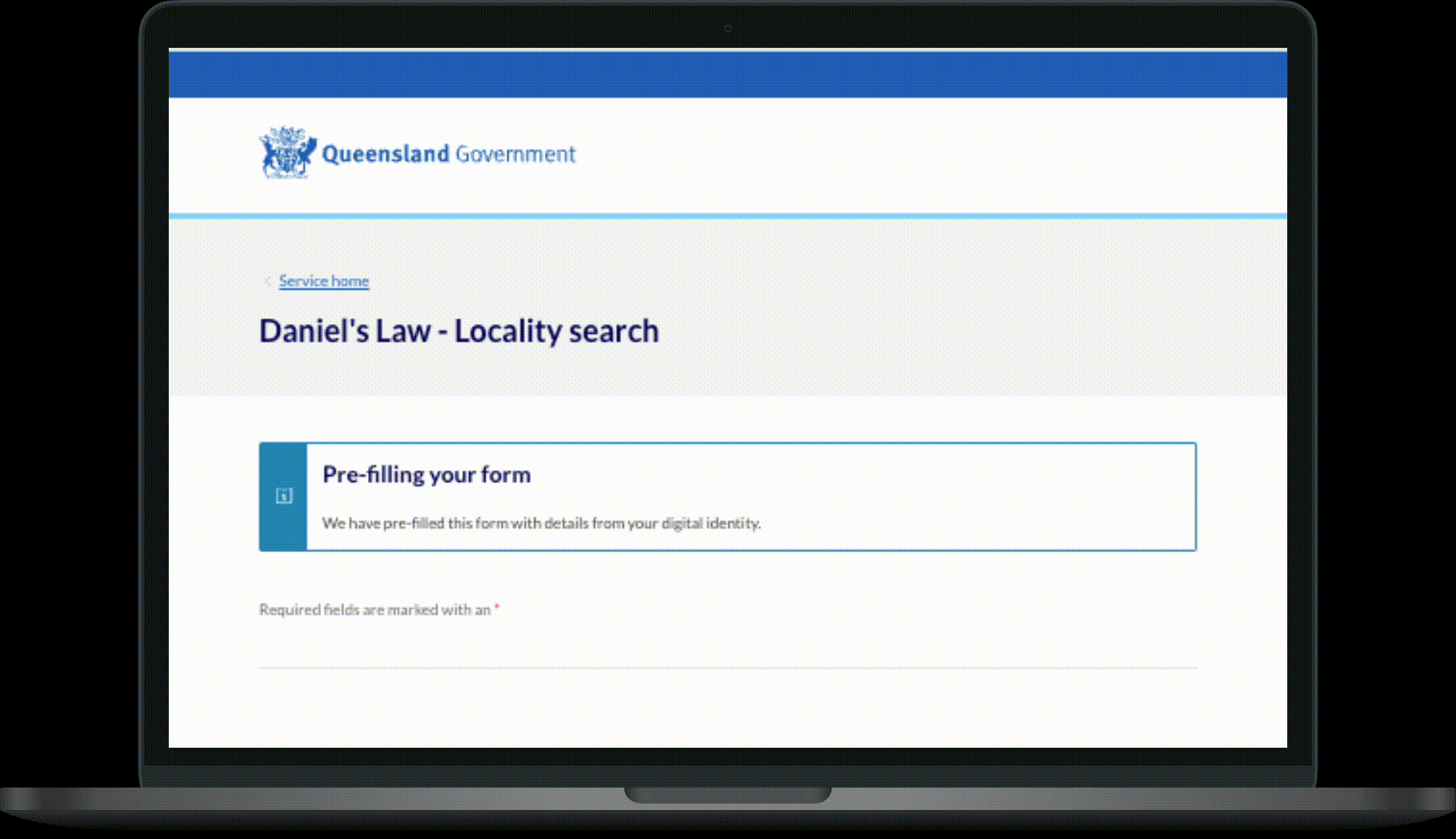 Interface of the Daniel's Law public register, designed and developed by Patient Zero for the Queensland Government.