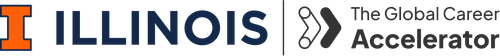 University of Illinois Urbana-Champaign and The Global Career Accelerator logos