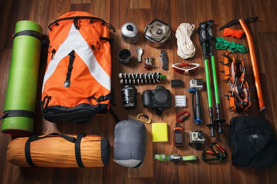 A Backpack and Other Camping Equipment — Murgon Auto Parts & Outdoors in Murgon, QLD