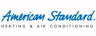 American Standard Heating & Air Conditioning logo in blue text with a red accent line