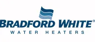 Bradford White Water Heaters logo in blue text on a white background