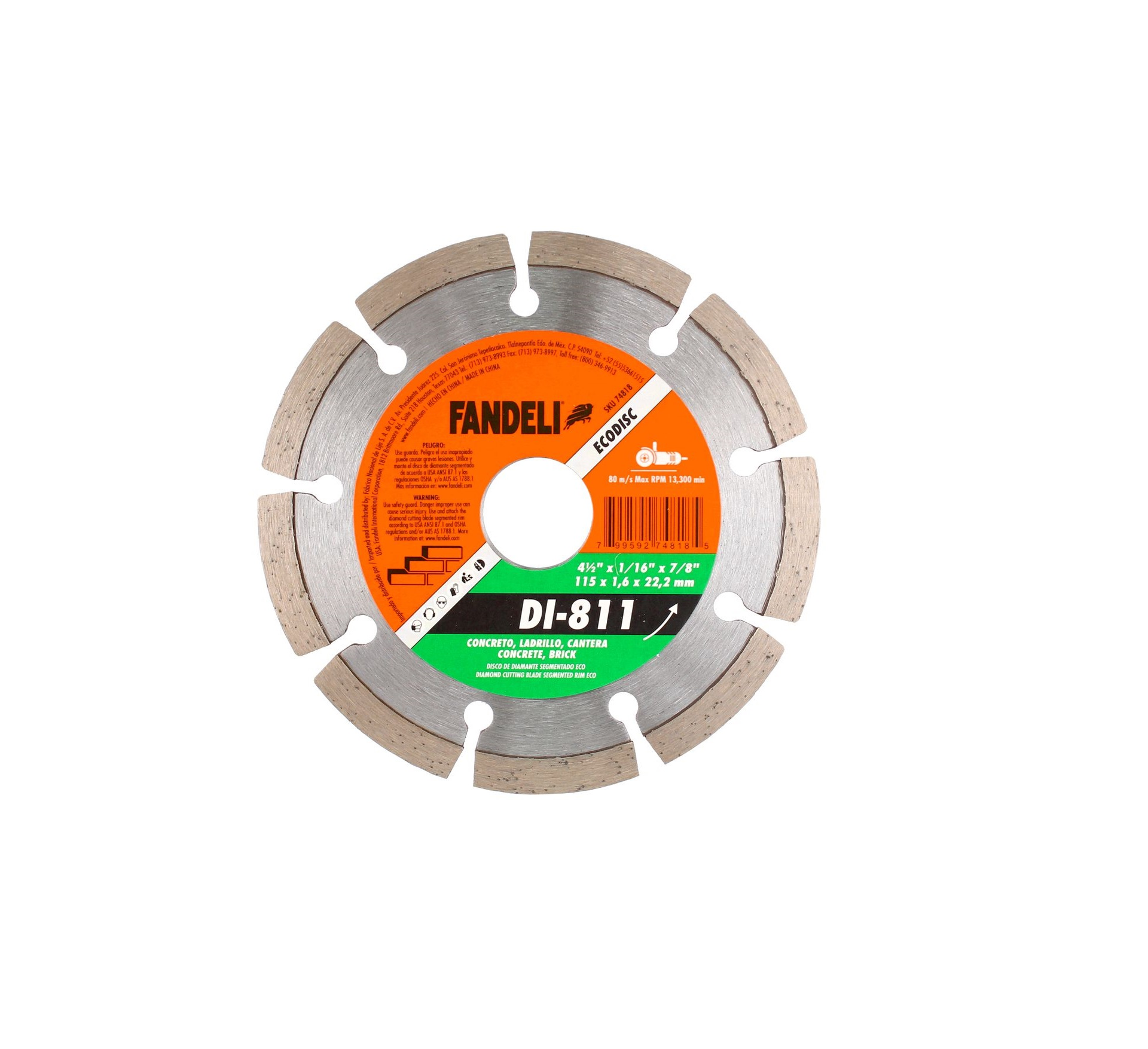 DISCO DIAMANTE 4 1/2 DI-811 FANDELI