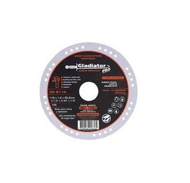 DISCO DIAMANTADO CONTINUO 4 1/2 GLADIADOR