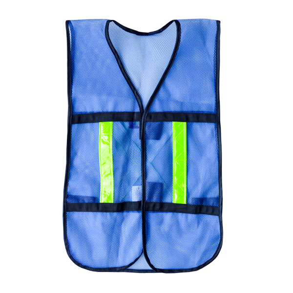 CHALECO ECONOMICO MALLA AZUL CON REFLEJANTE
