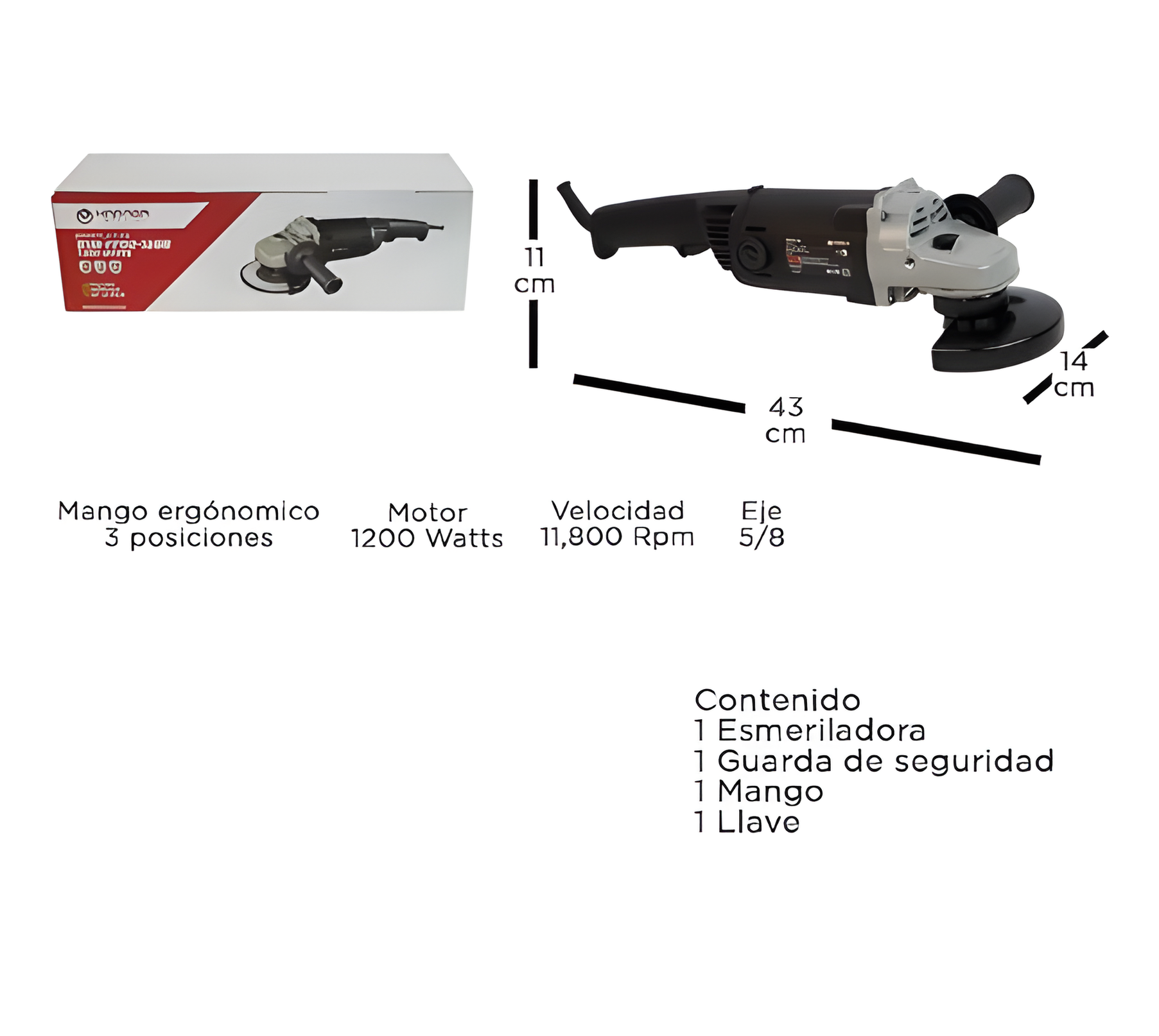 ESMERILADORA 5PLG 1200W (S1M-FF02-125B) MARAGA