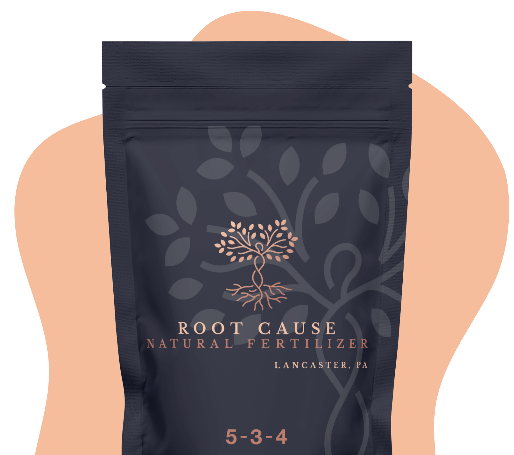 bag of organic plant fertilizer A bag of root cause organic houseplant blend
