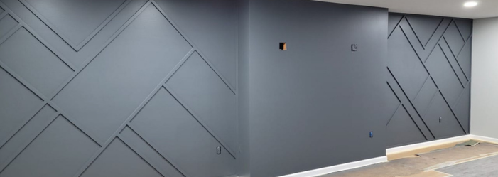 Finished living room interior painting project