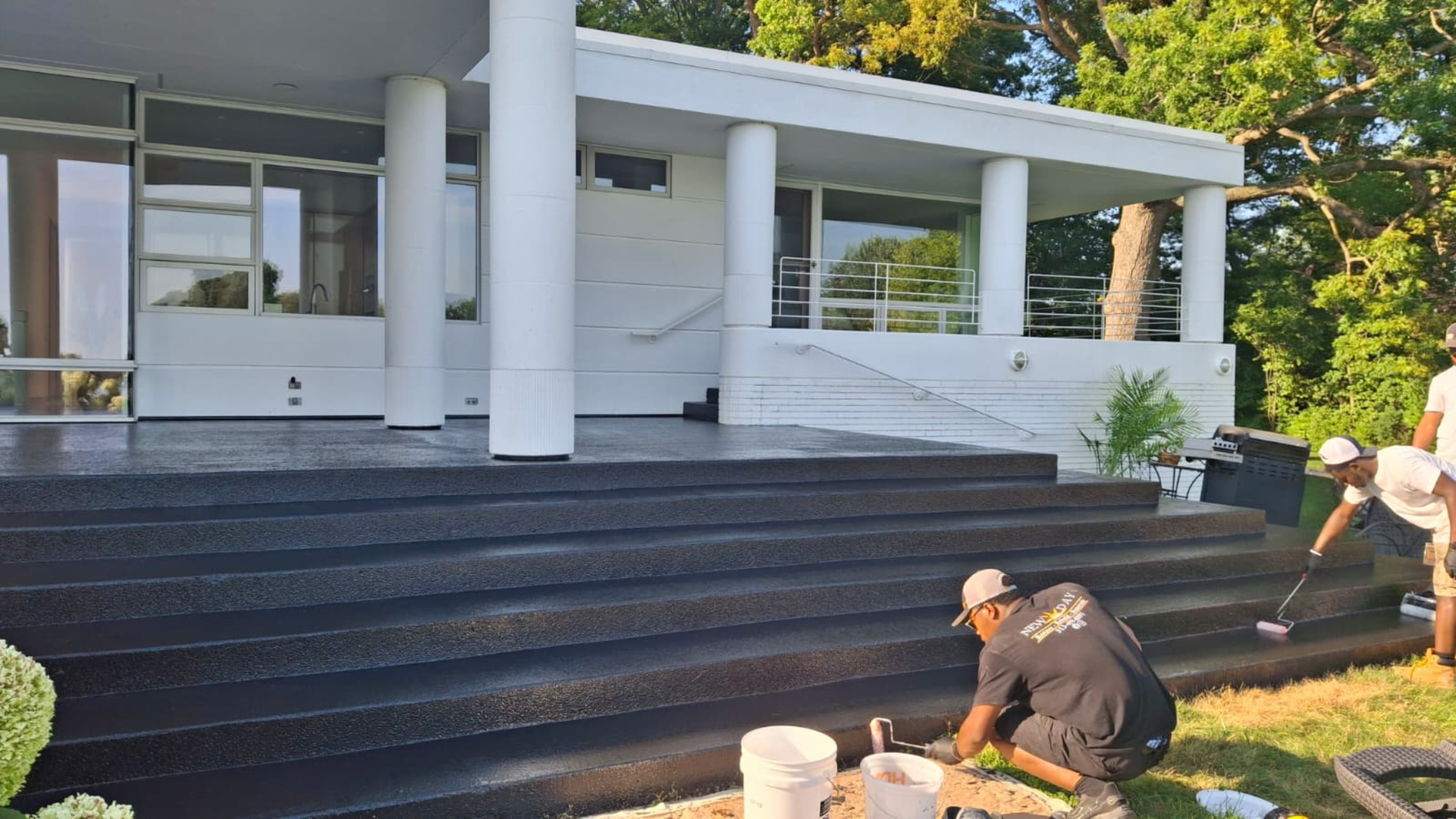 Completed exterior painting project