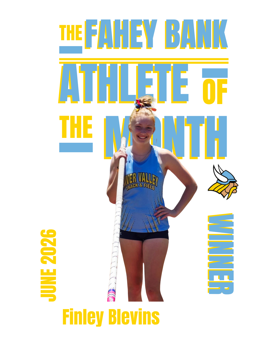 finley blevins posing with a pole vaulting pole