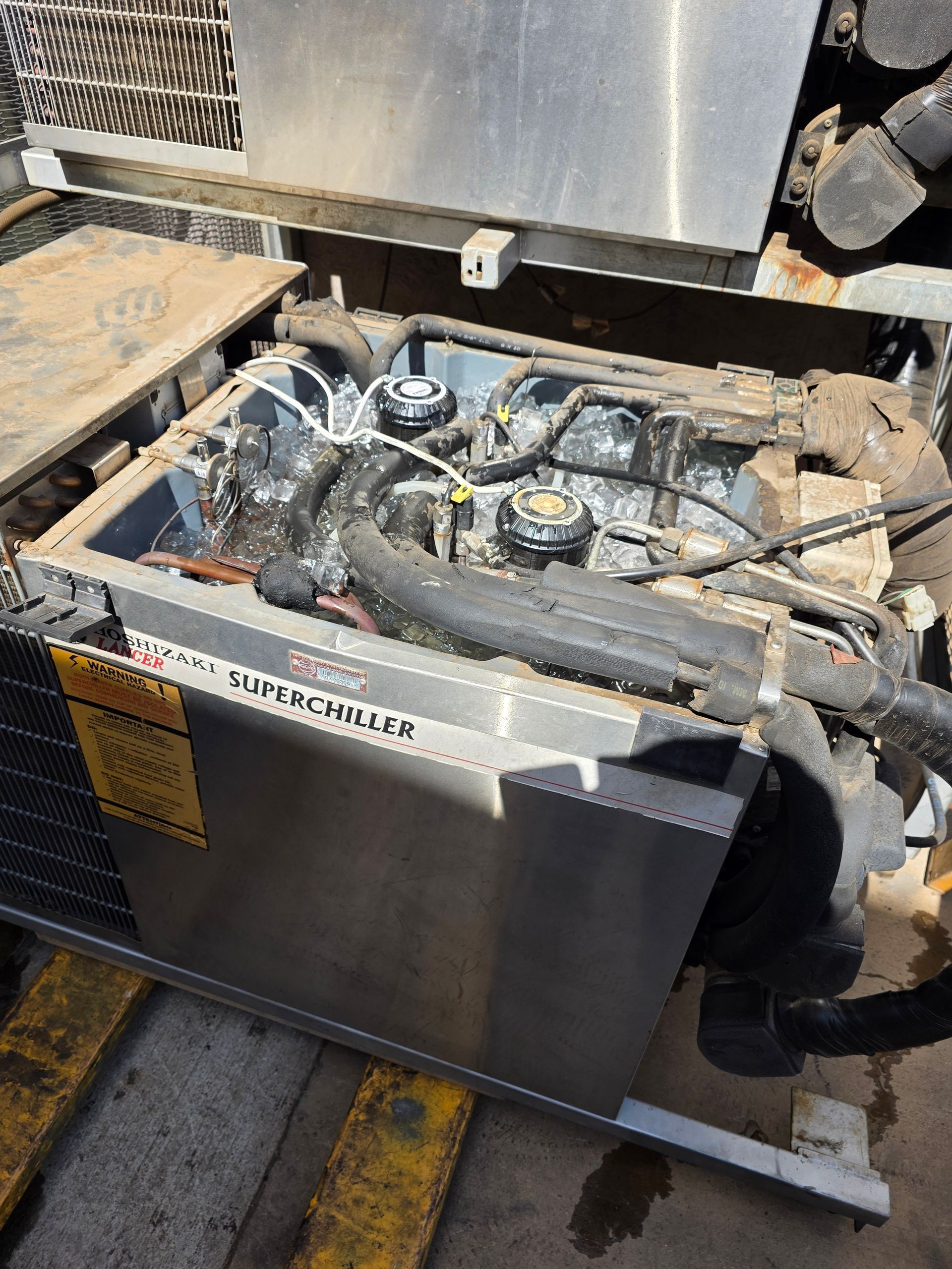 Engine Bay With Ac Components — BNS Refrigeration Services in Healy, QLD