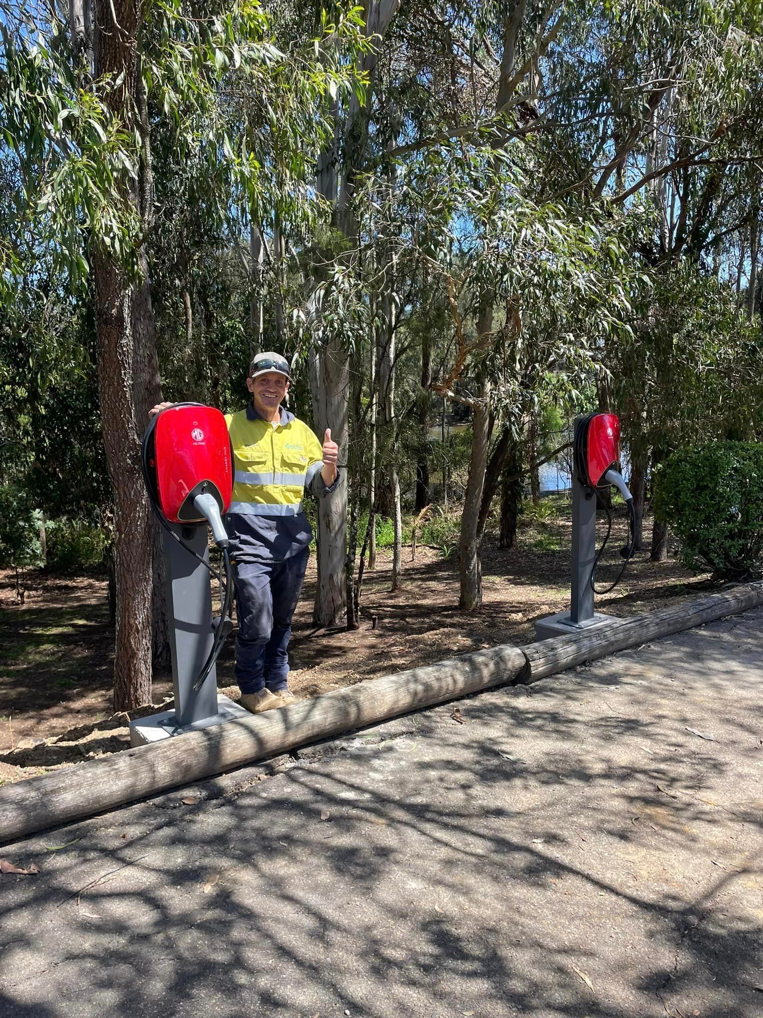 A Gas Pump Is Being Repaired At A Gas Station — BayCoast Electrical & Control Solutions in Maloneys Beach, NSW