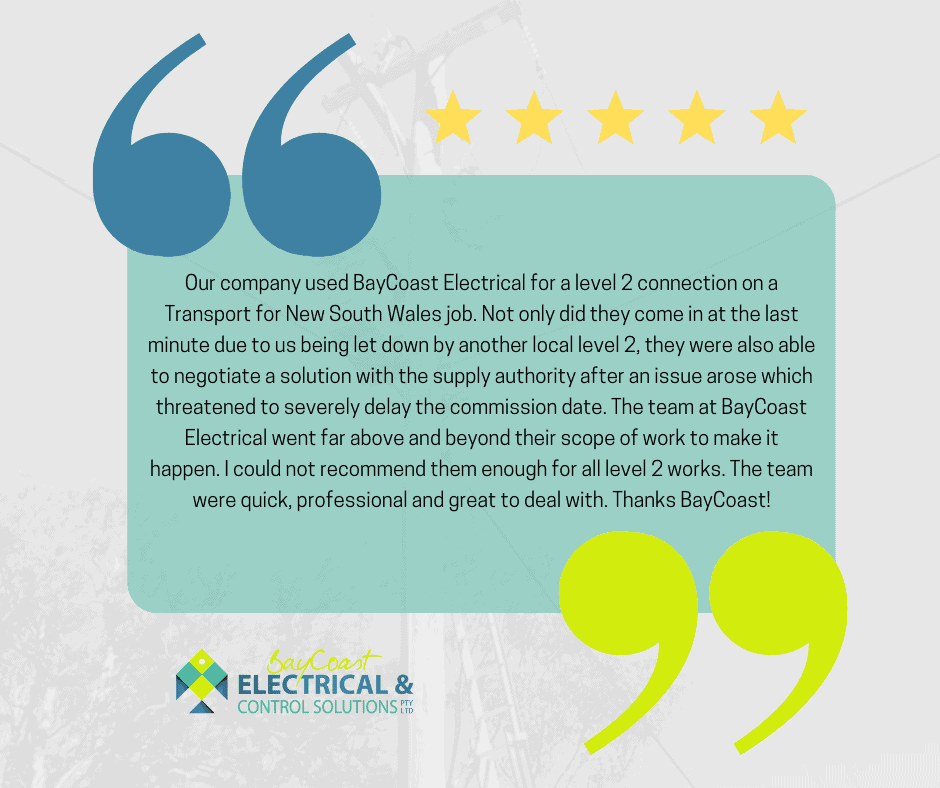 A Quote from Electrical & Control Solutions Is Displayed on A White Background — Bay Coast Electrical & Control Solutions in Maloneys Beach, NSW