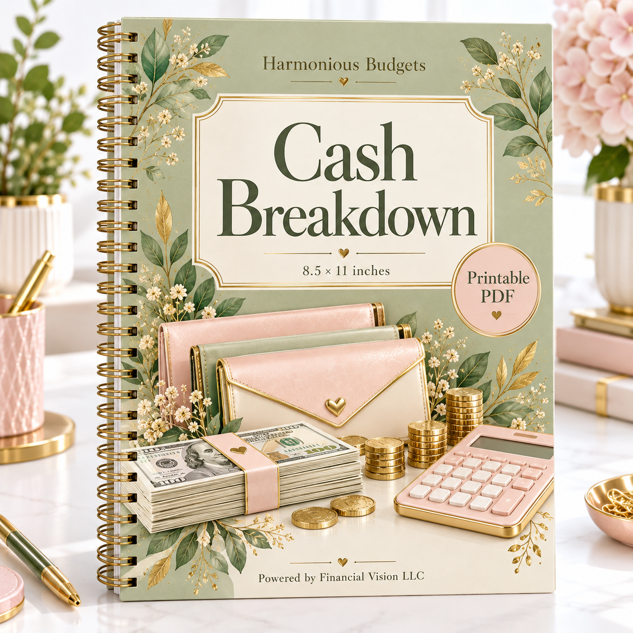 Harmonious Budgets Cash Breakdown Sheet