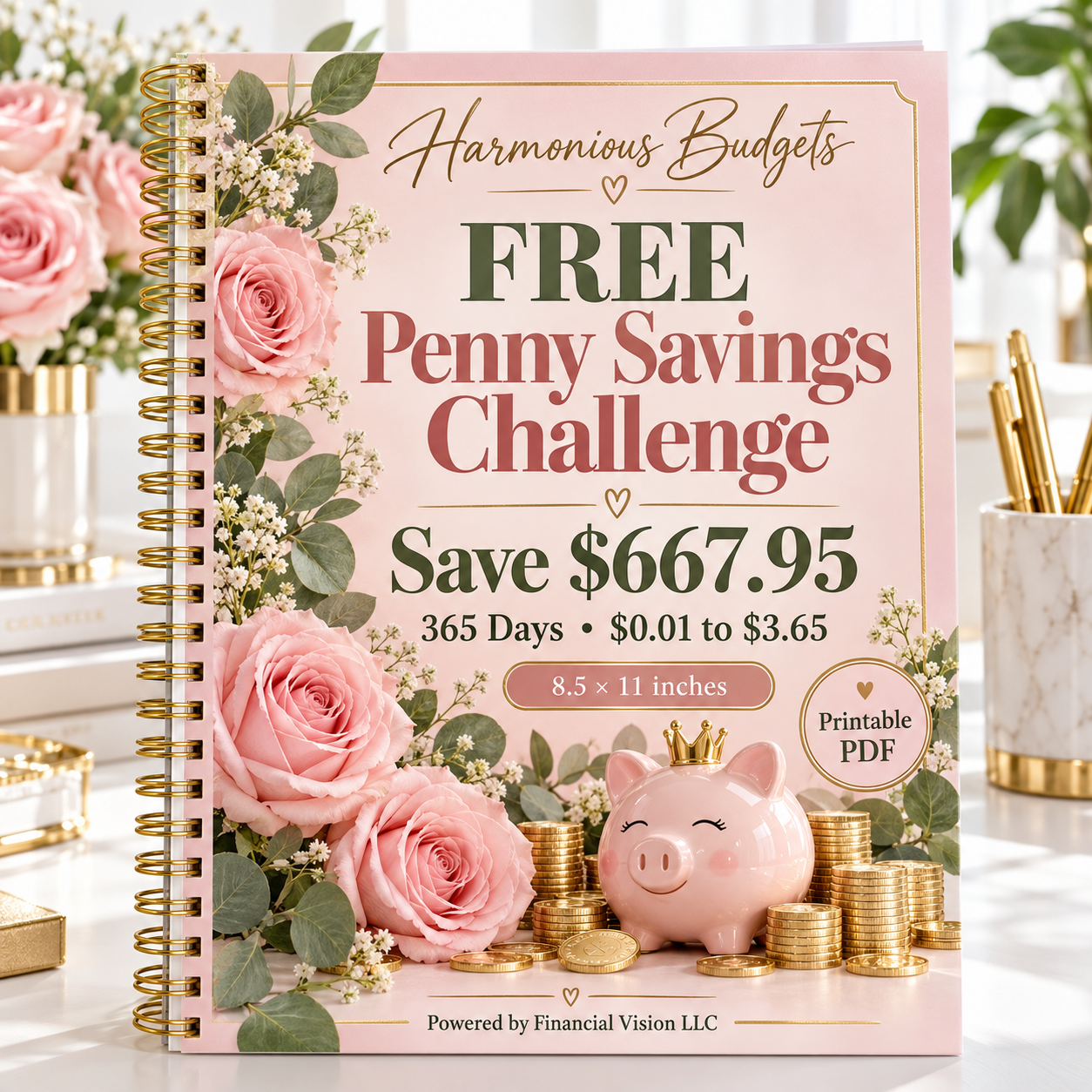 **FREE Penny Savings Challenge — Save $667.95**