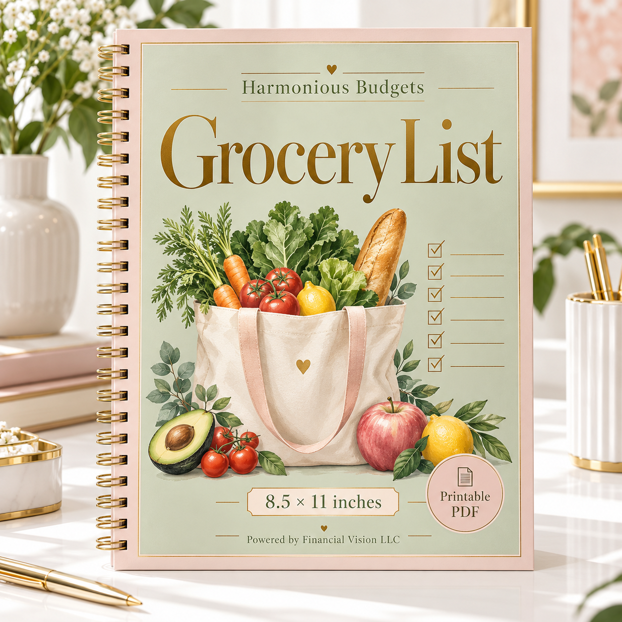 Harmonious Budgets Grocery List Printable