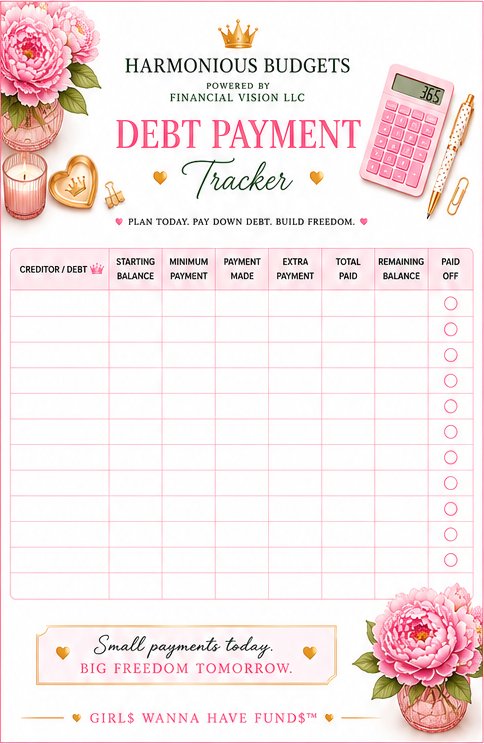 Debt Payment Printable