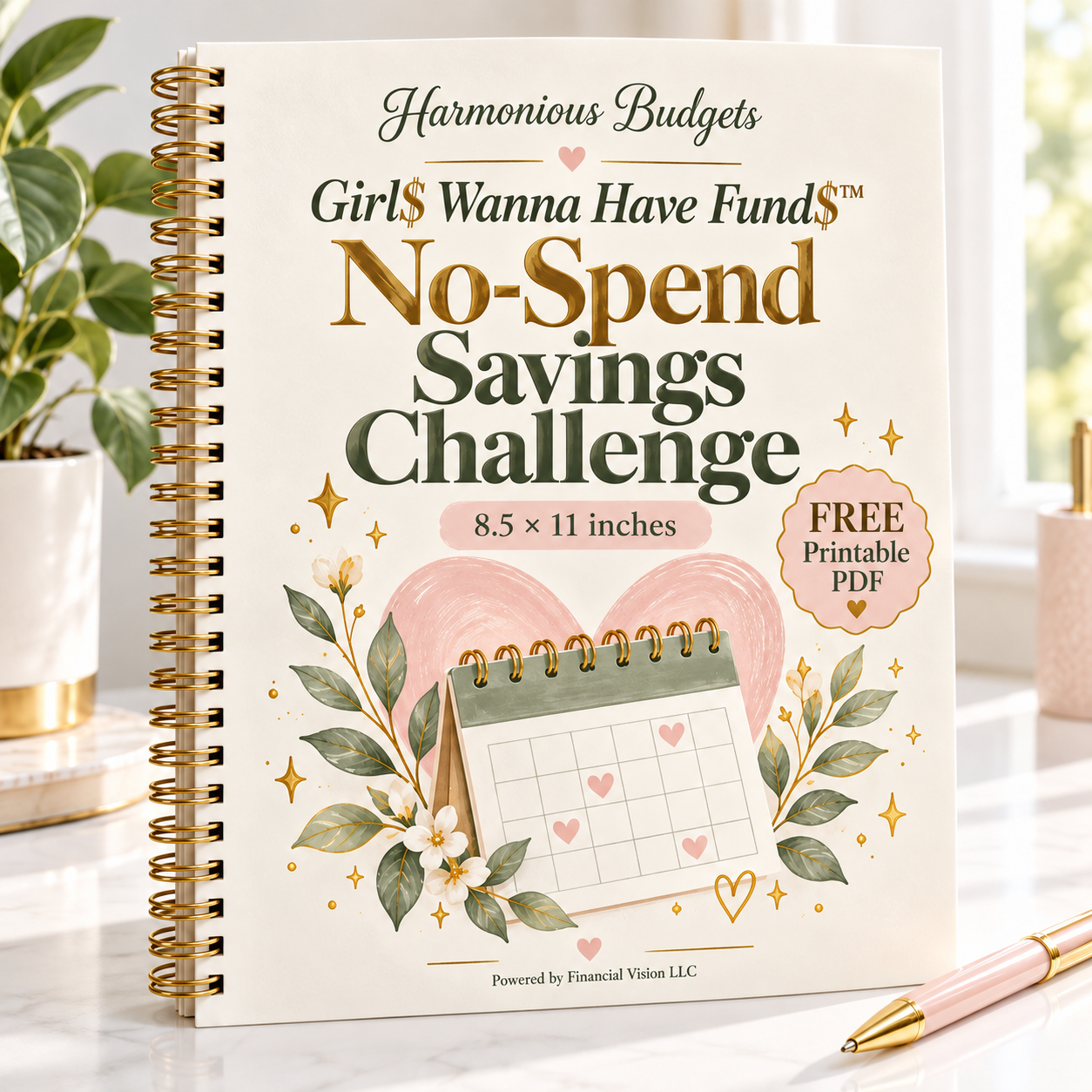 Harmonious Budgets Birthday-TemBer No-Spend Savings Challenge Printable