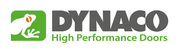 Dynaco logo with green frog icon and the words “High Performance Doors”