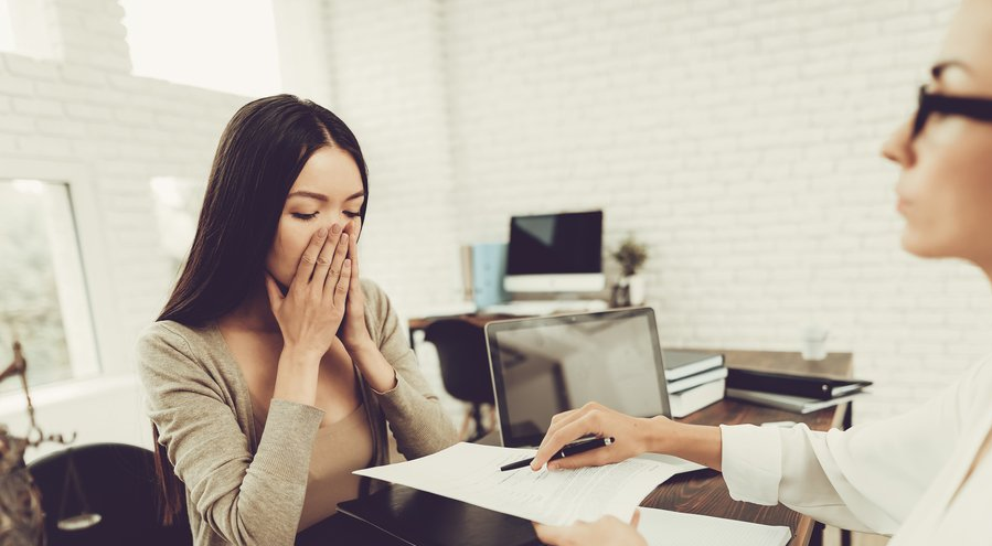Person reviewing legal papers served in a North Carolina family law case