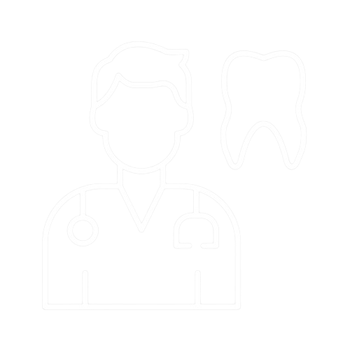 It is a drawing of a person with a tooth in their mouth.