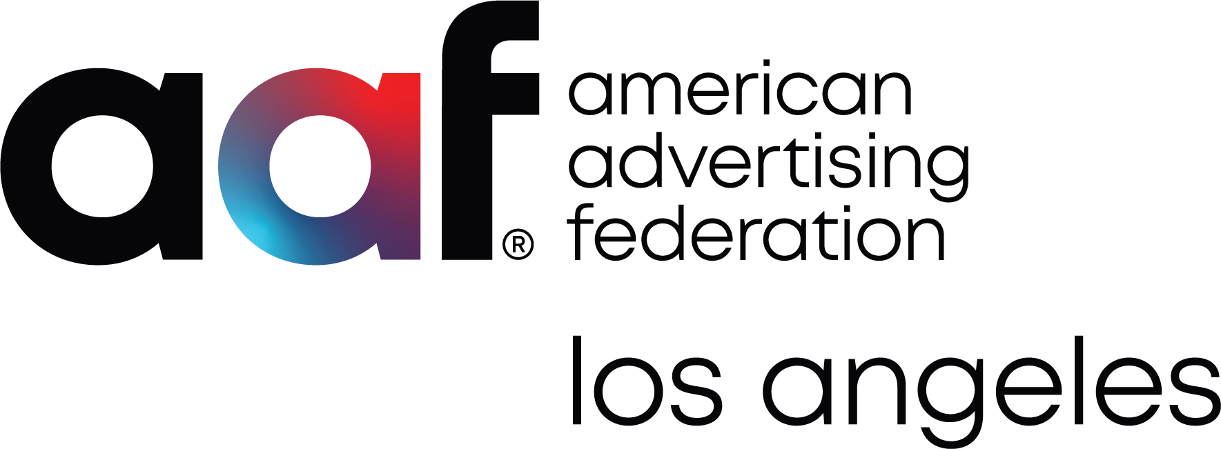 AAF Los Angeles Logo - Black and Gradient Color