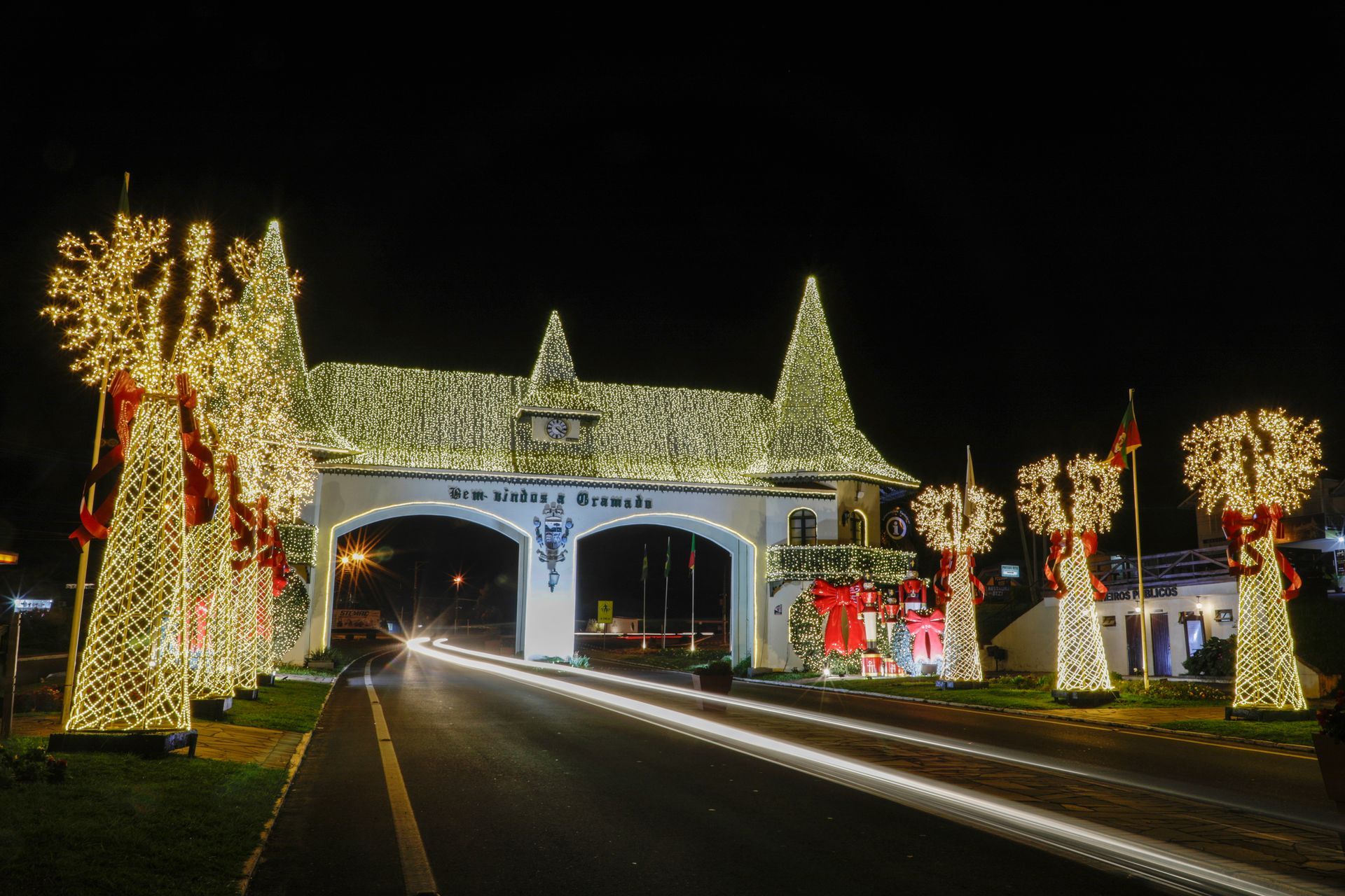 Decoração do Natal Luz de Gramado Pórtico Várzea Taquara - Foto Cleiton Thiele